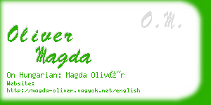 oliver magda business card